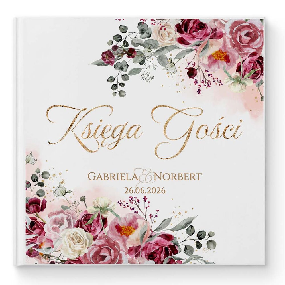 Księga gości weselnych - białe/czarne karty - Dafne2