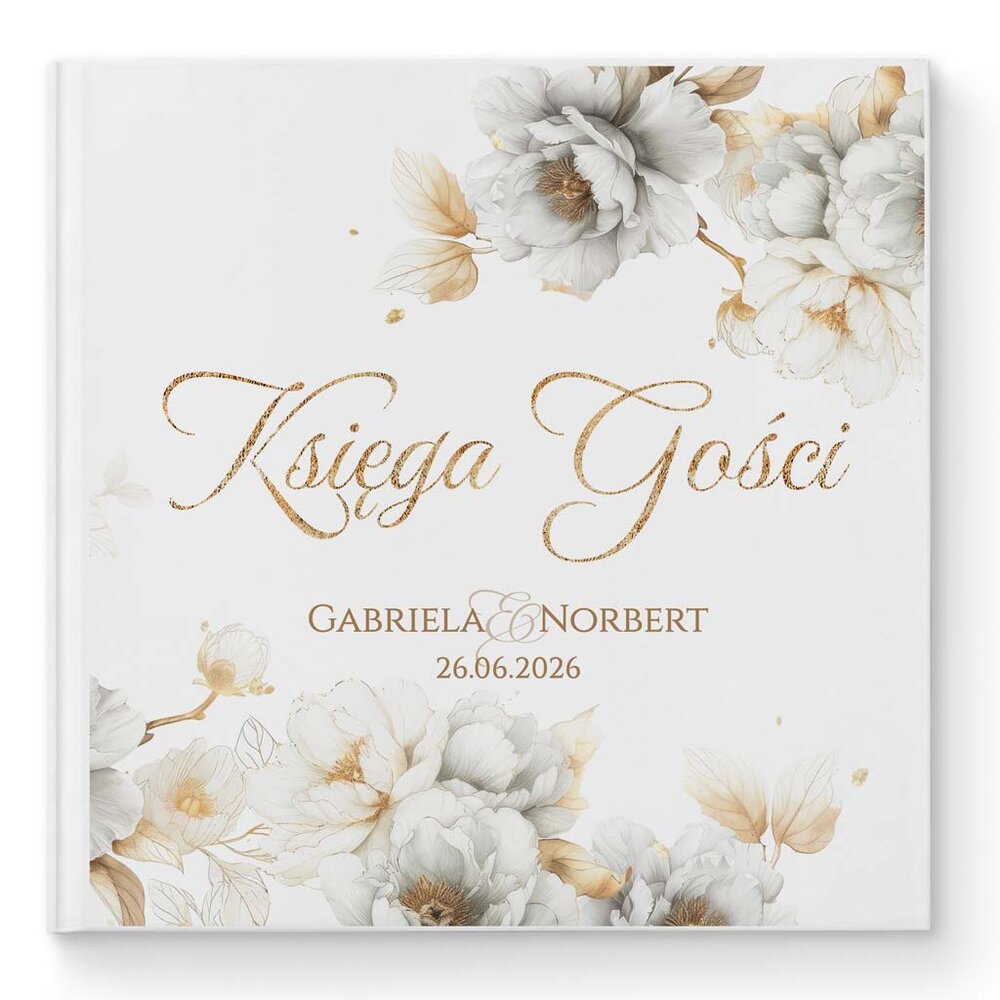 Księga gości weselnych - białe/czarne karty - Dafne2