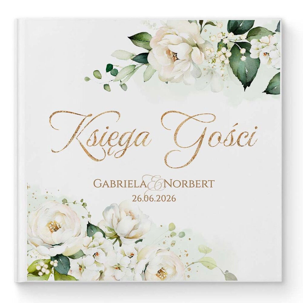 Księga gości weselnych - białe/czarne karty - Dafne2
