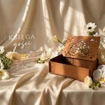 Złota lustrzana księga gości weselnych na wesele - Serce