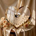 Złota lustrzana księga gości weselnych na wesele - Serce