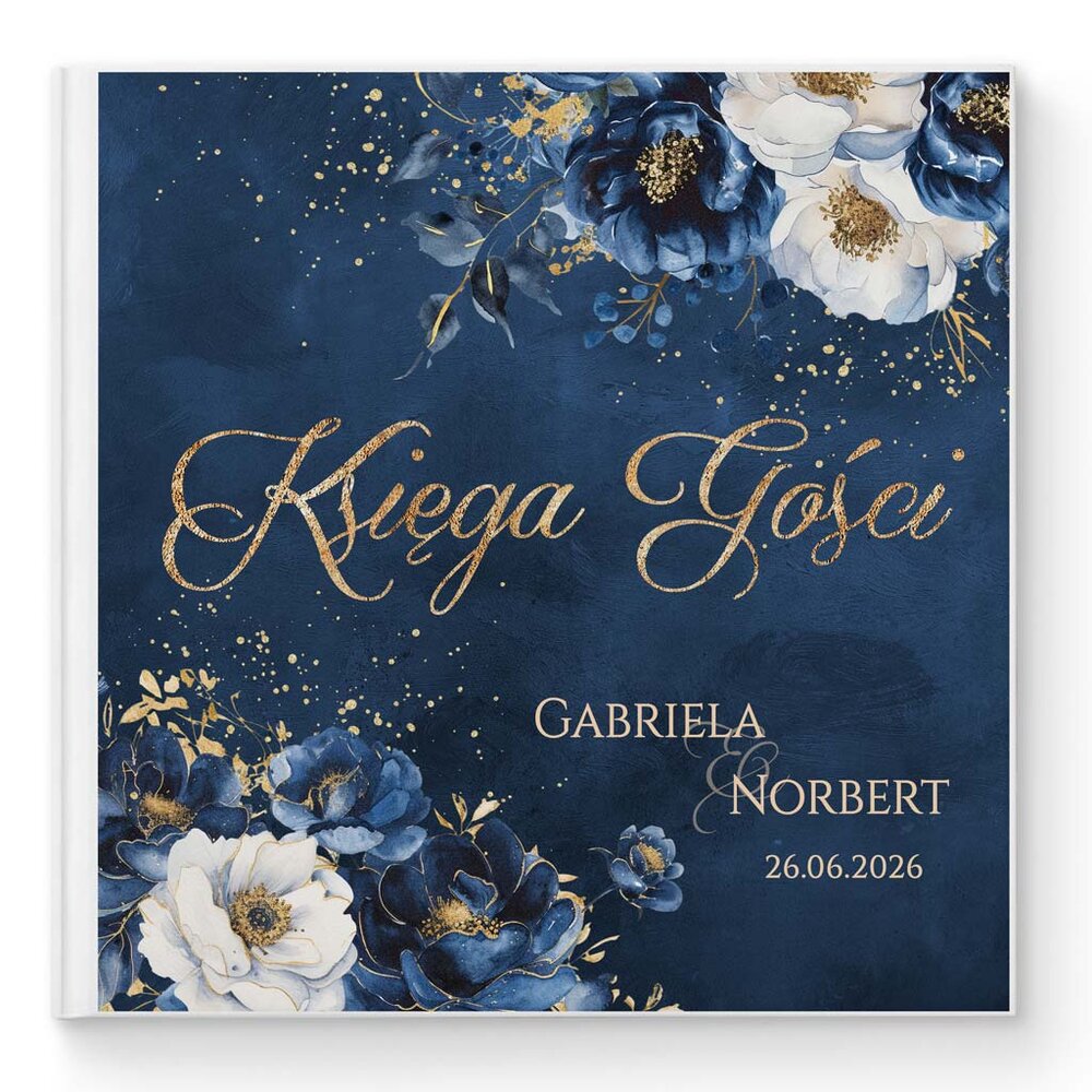 Księga gości weselnych - białe/czarne karty - Adelajda i Luiza