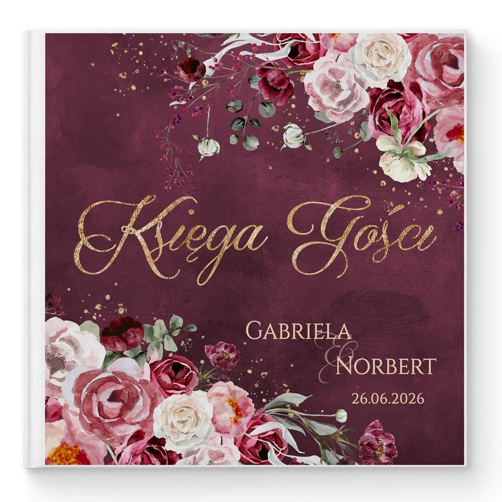 Księga gości weselnych - białe/czarne karty - Adelajda i Luiza