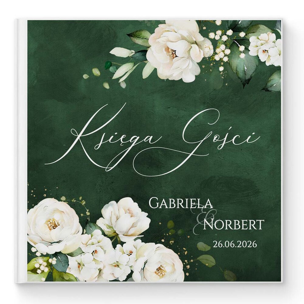 Księga gości weselnych - białe/czarne karty - Adelajda i Luiza