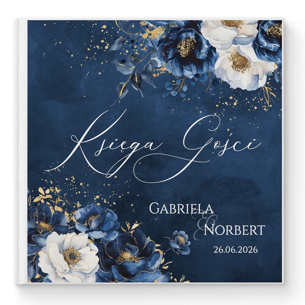 Księga gości weselnych - białe/czarne karty - Adelajda i Luiza