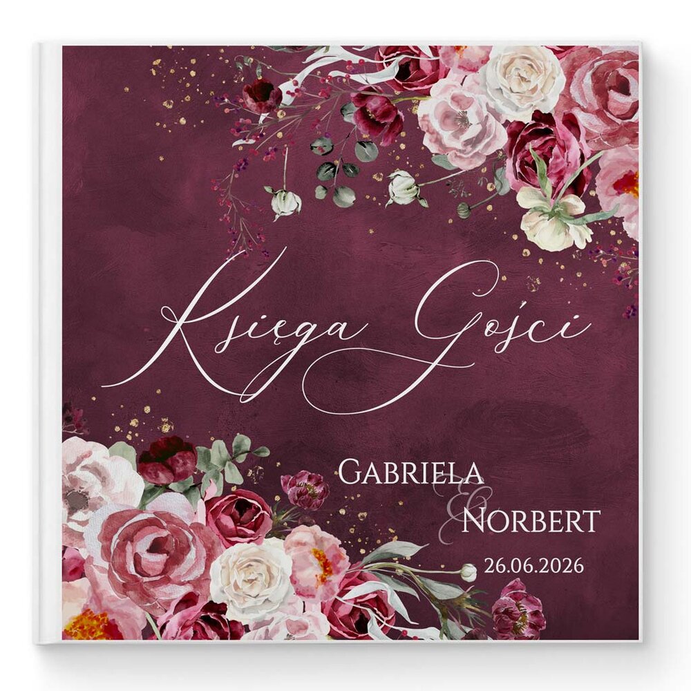 Księga gości weselnych - białe/czarne karty - Adelajda i Luiza