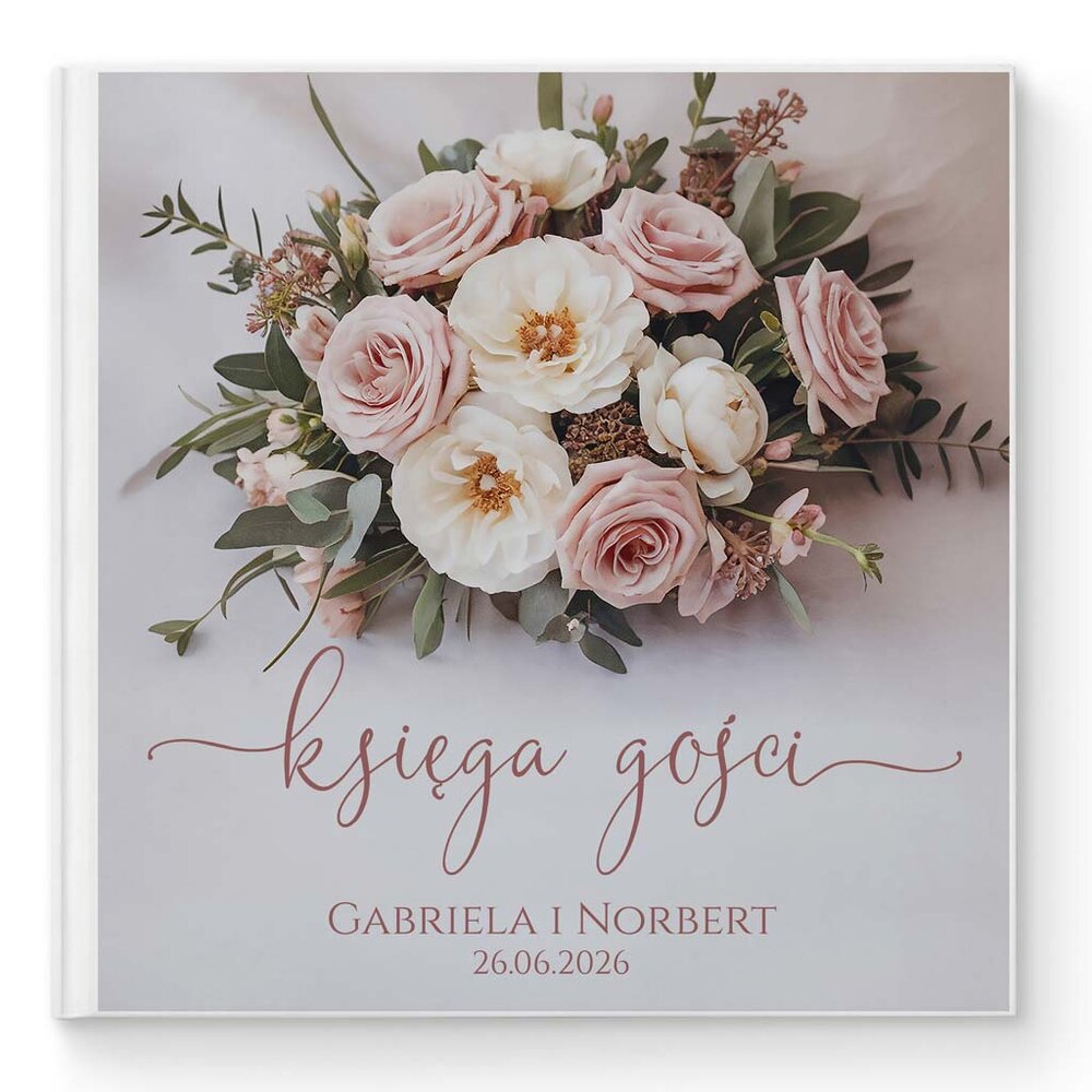 Księga gości weselnych - białe/czarne karty - Flawia