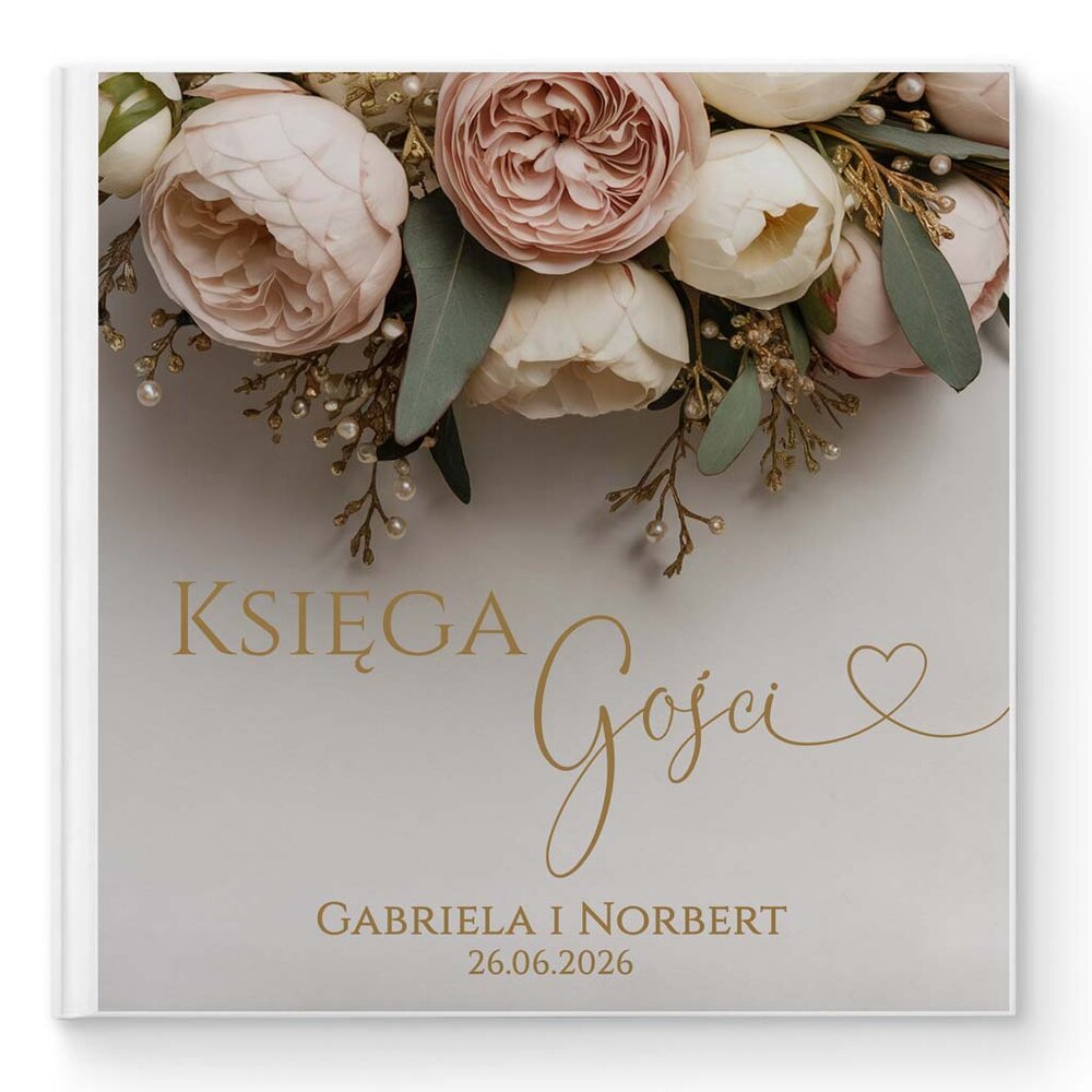 Księga gości weselnych - białe/czarne karty - Flawia
