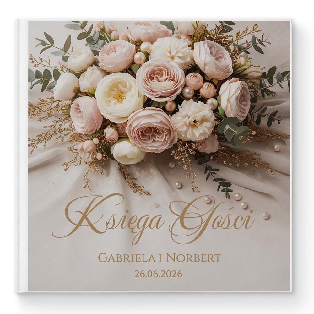 Księga gości weselnych - białe/czarne karty - Flawia