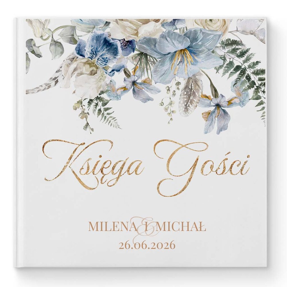 Księga gości weselnych - białe/czarne karty - Milana