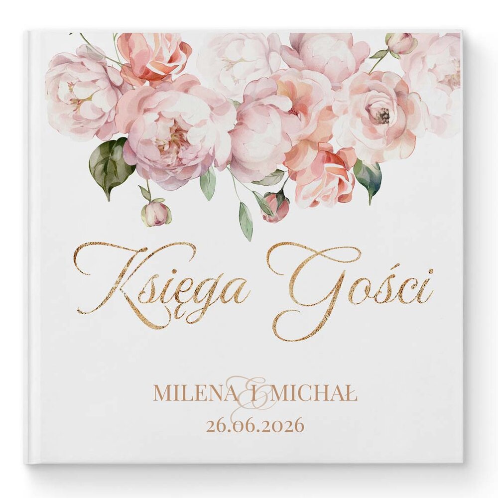 Księga gości weselnych - białe/czarne karty - Milana