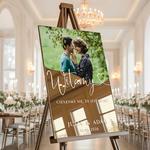 Lustrzana tablica powitalna ze zdjęciem