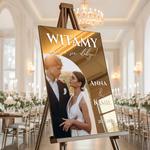 Lustrzana tablica powitalna ze zdjęciem