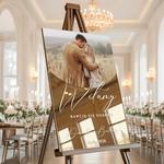 Lustrzana tablica powitalna ze zdjęciem