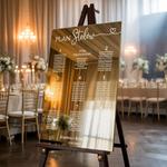 Lustrzana tablica z usadzeniem gości 90x60 Napisy