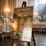 Lustrzana tablica z usadzeniem gości Napisy