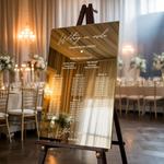 Lustrzana tablica z usadzeniem gości 90x60 Napisy