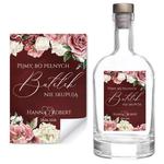 Naklejki na wódkę weselną 8szt - Megan