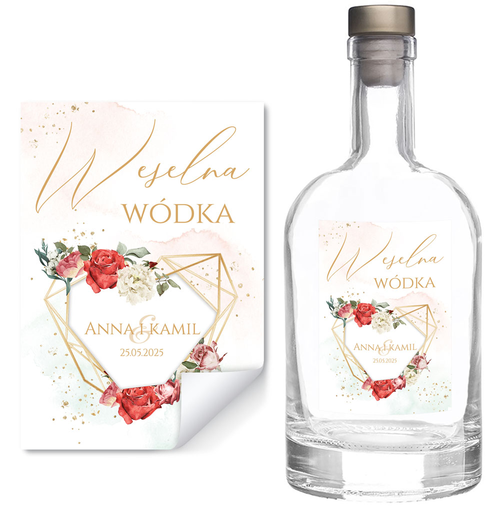 Naklejki na butelki Adela