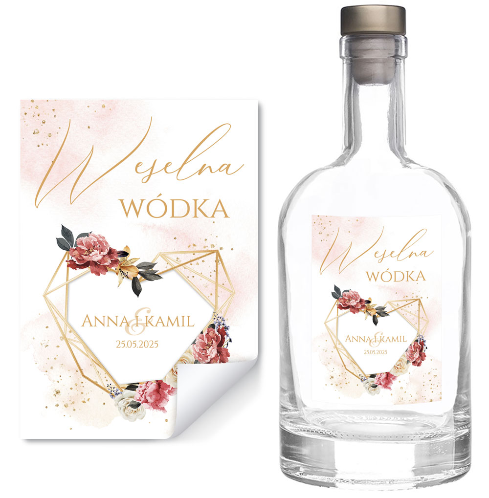 Naklejki na butelki Adela