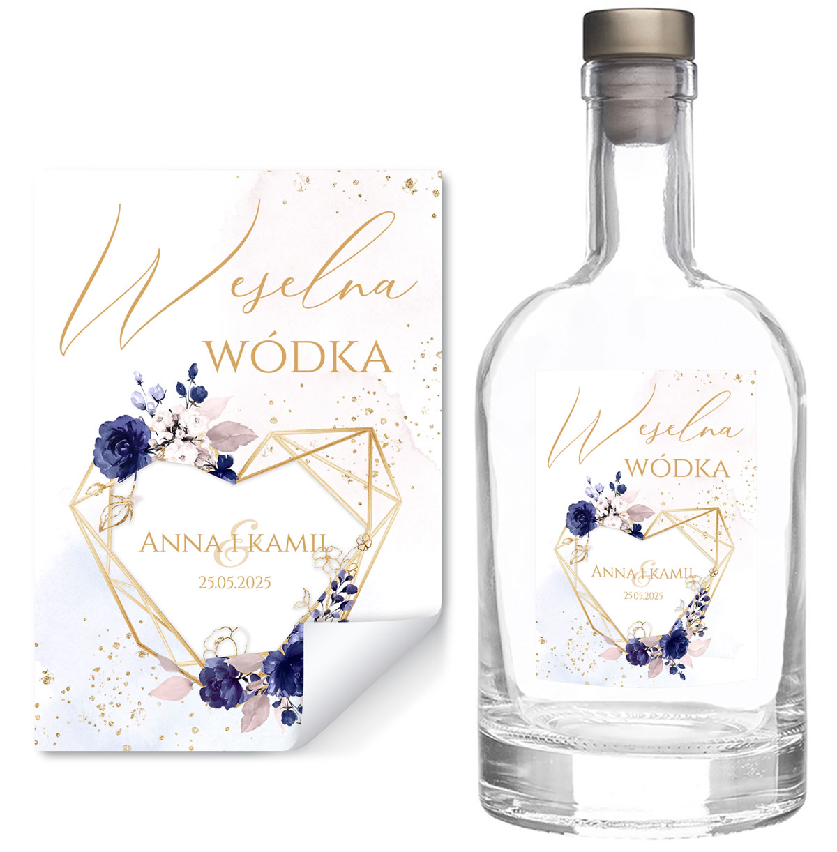 Naklejki na butelki Adela