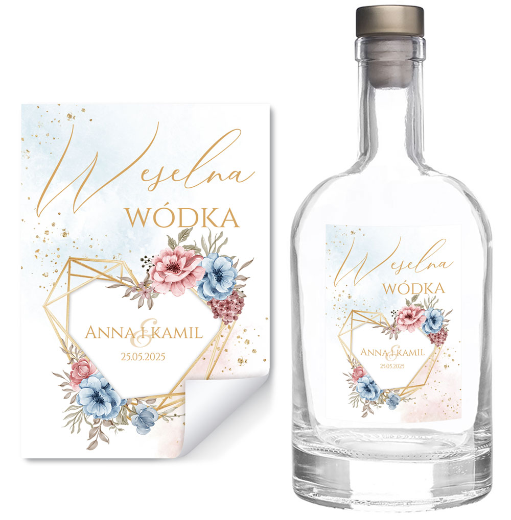 Naklejki na butelki Adela