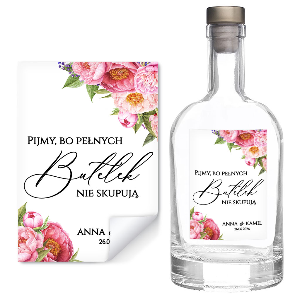 Naklejki na butelki Amanda