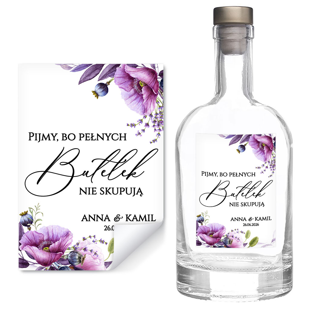 Naklejki na butelki Amanda