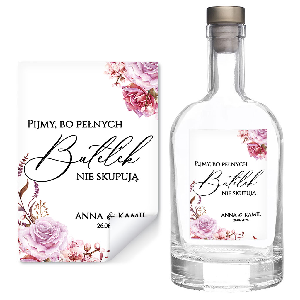 Naklejki na butelki Amanda