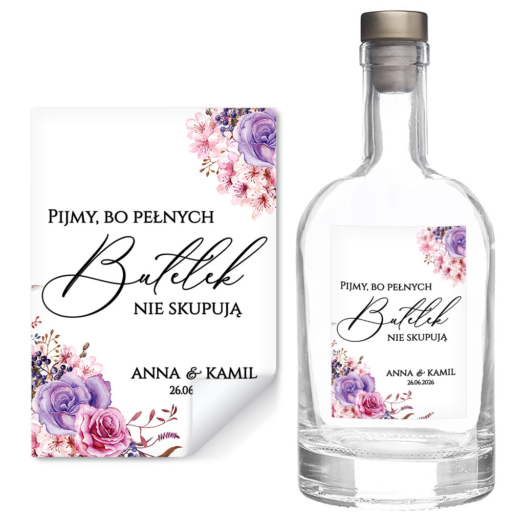 Naklejki na butelki Amanda