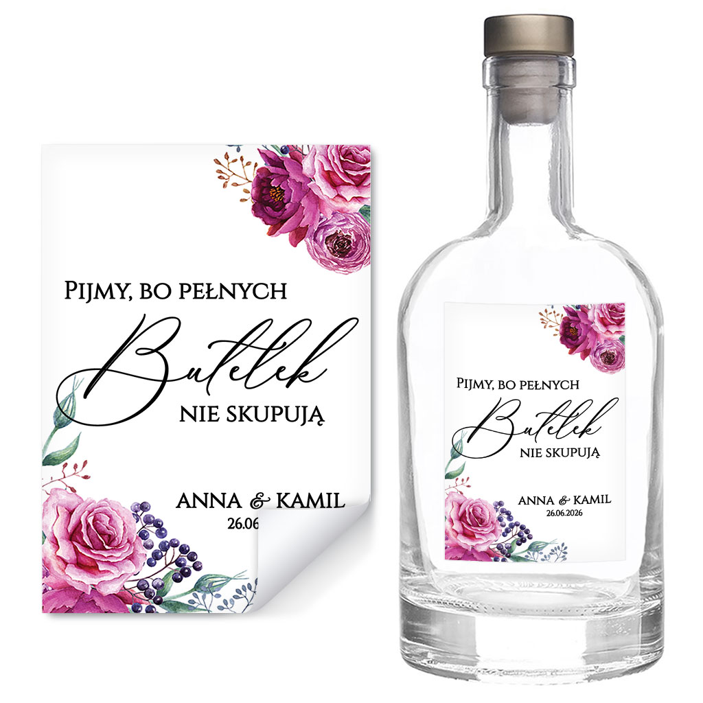 Naklejki na butelki Amanda