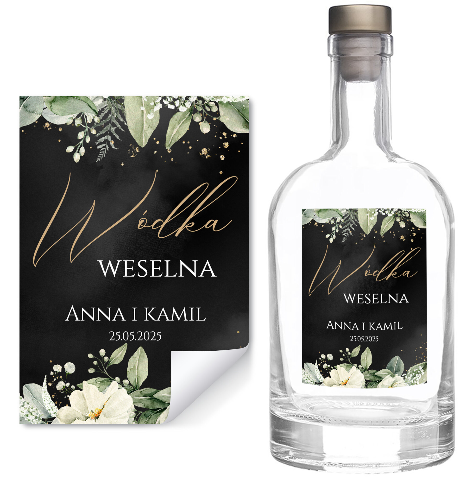 Naklejki na butelki Emilia