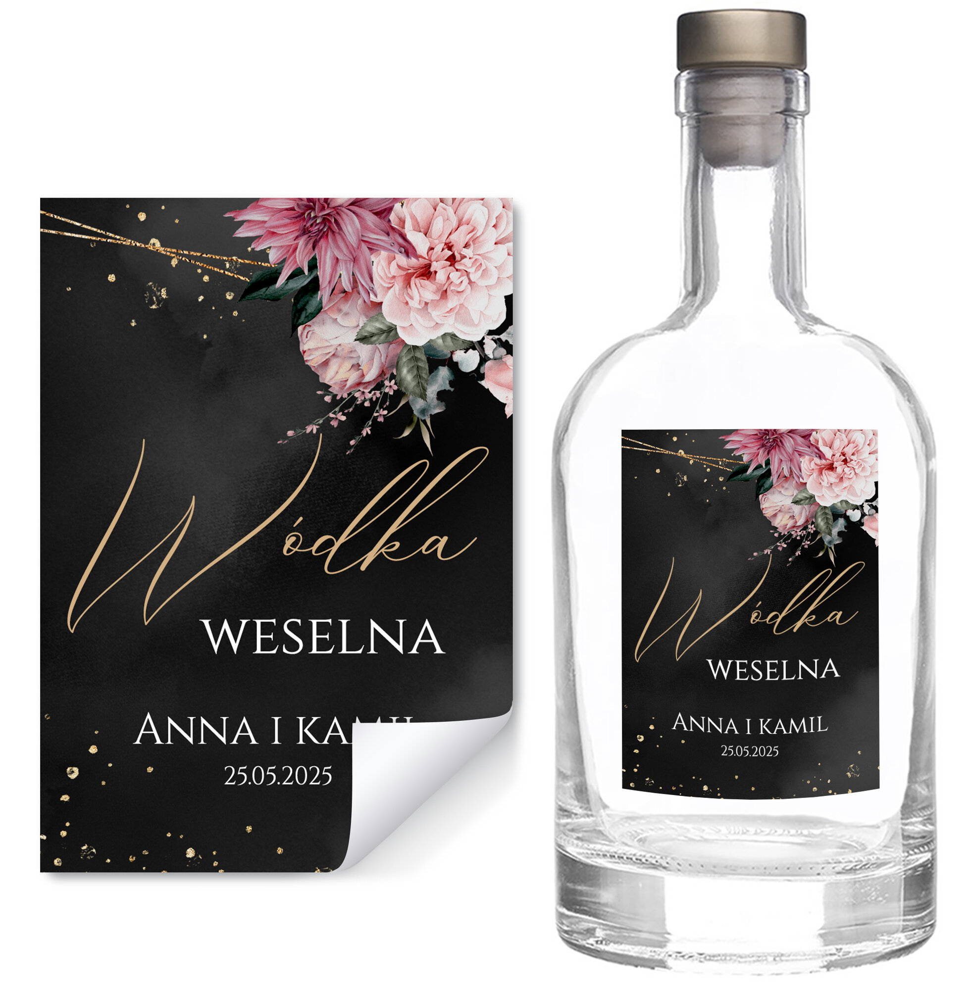 Naklejki na butelki Emilia