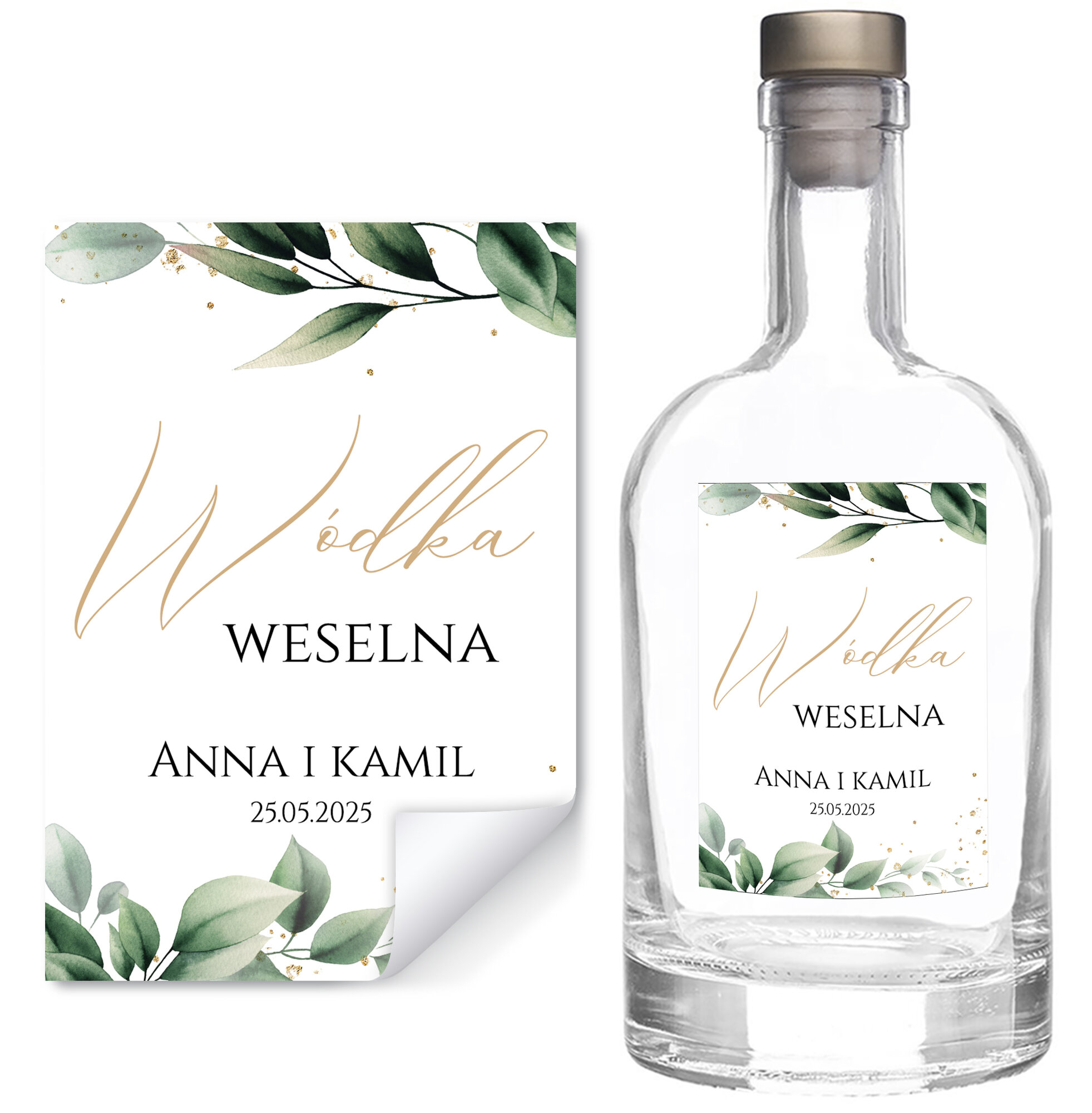 Naklejki na butelki Emilia