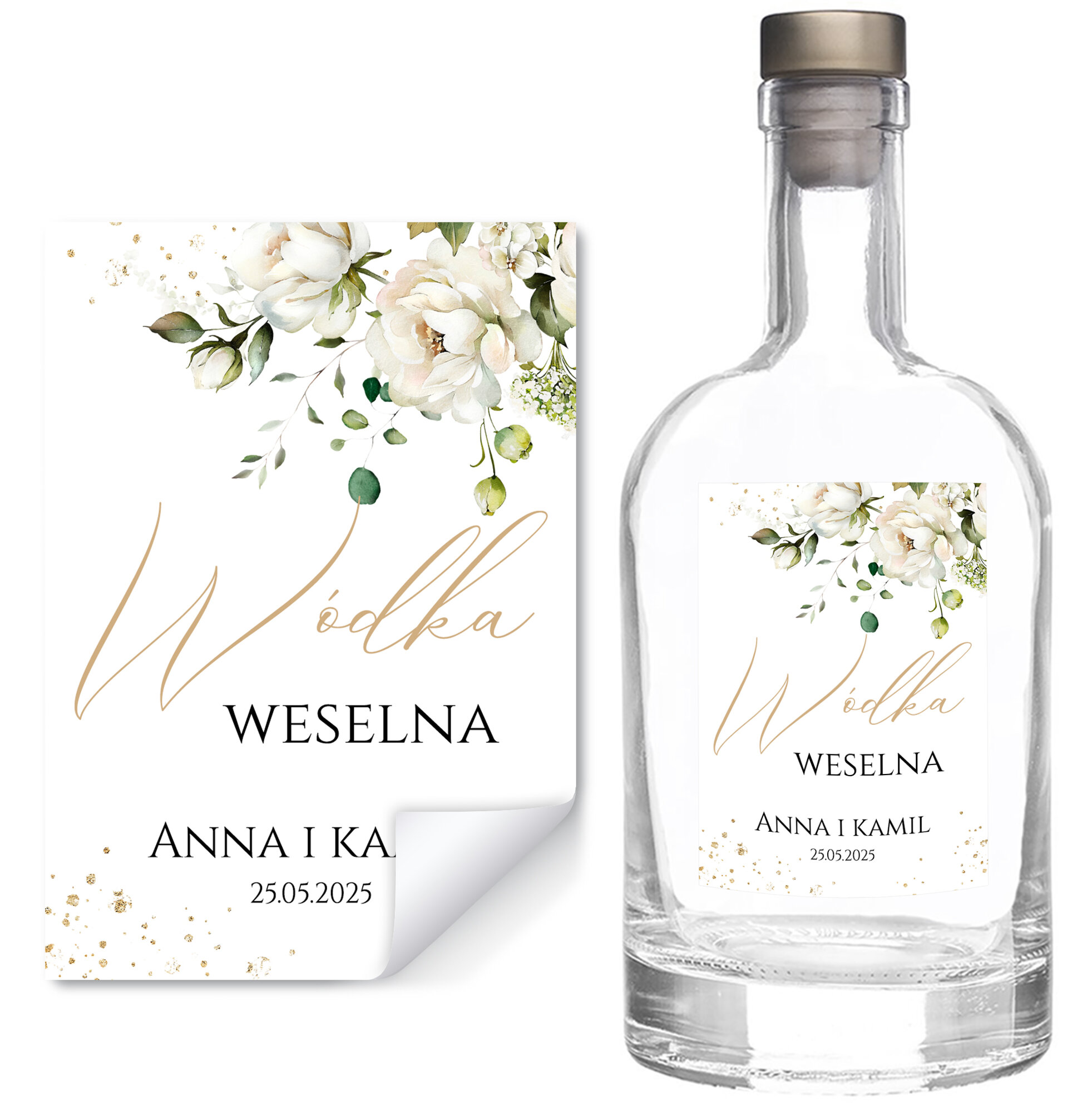 Naklejki na butelki Emilia