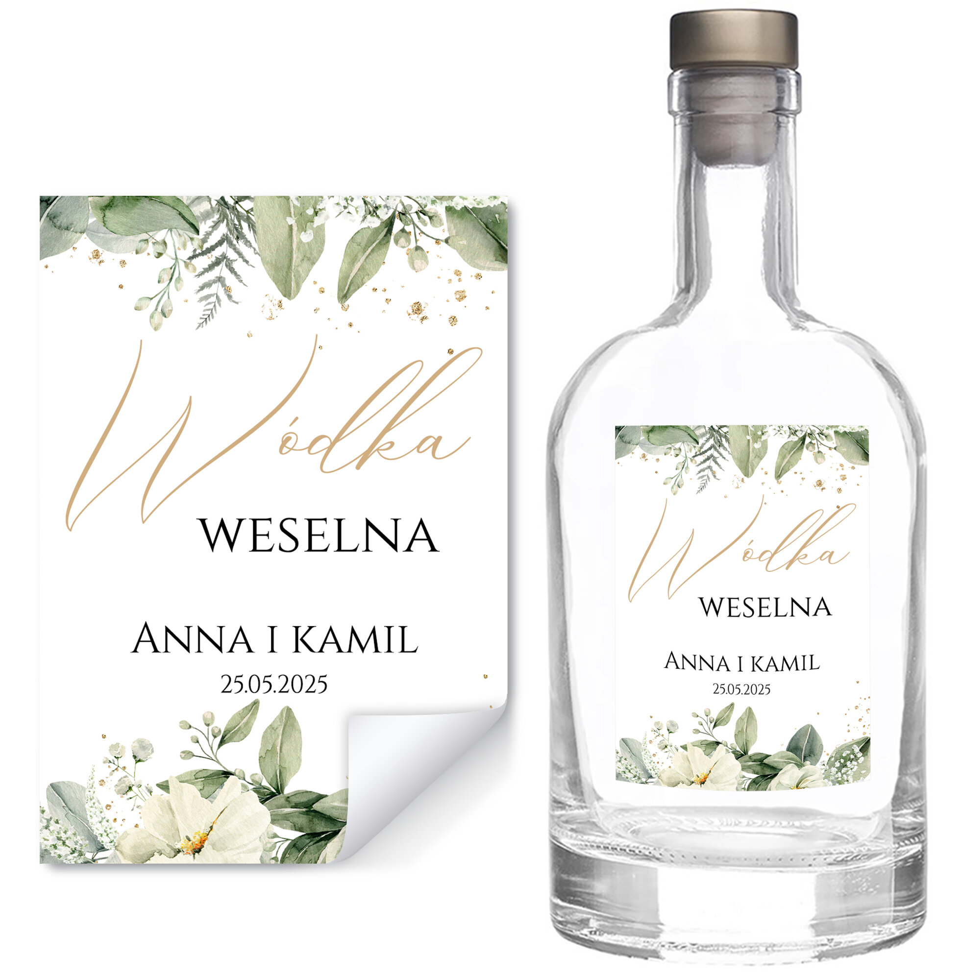 Naklejki na butelki Emilia