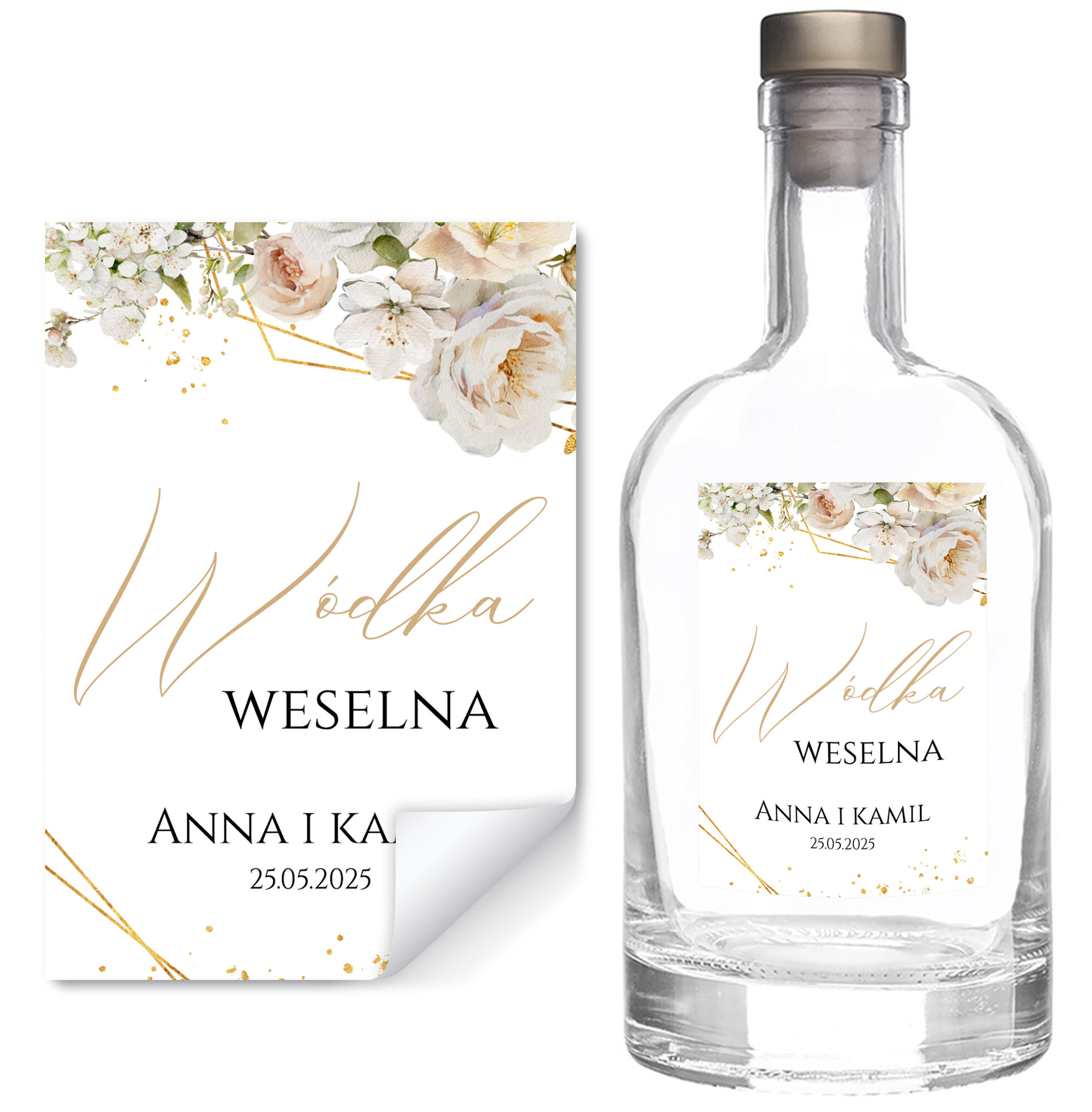 Naklejki na butelki Emilia