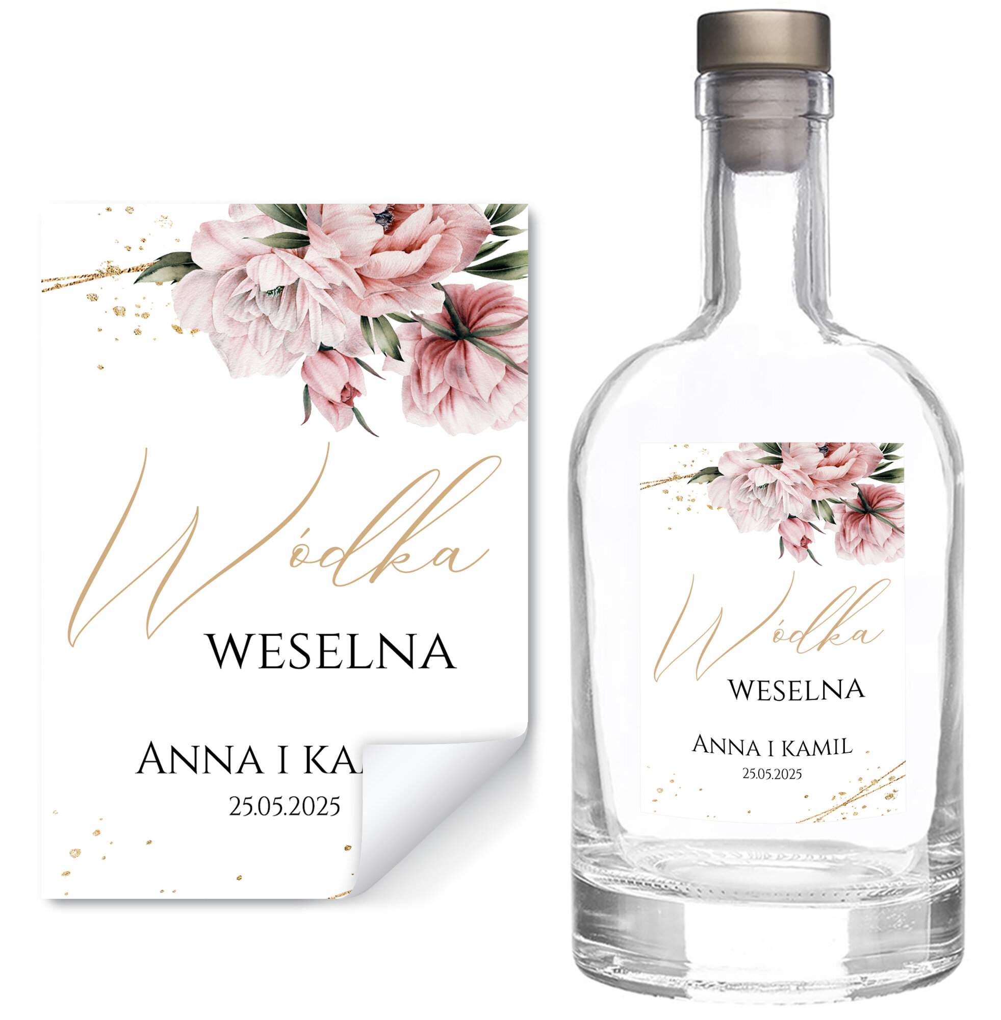 Naklejki na butelki Emilia