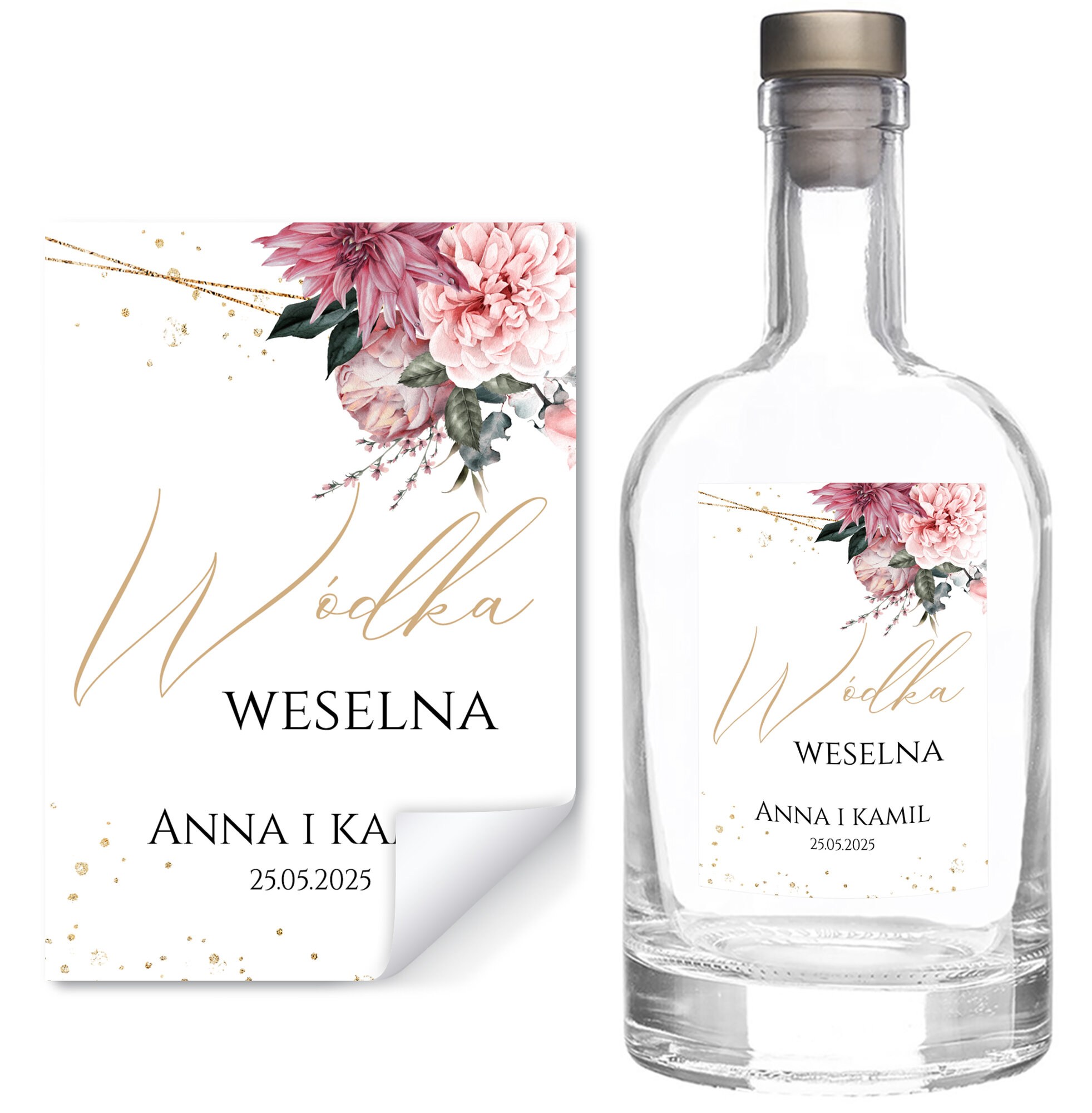 Naklejki na butelki Emilia