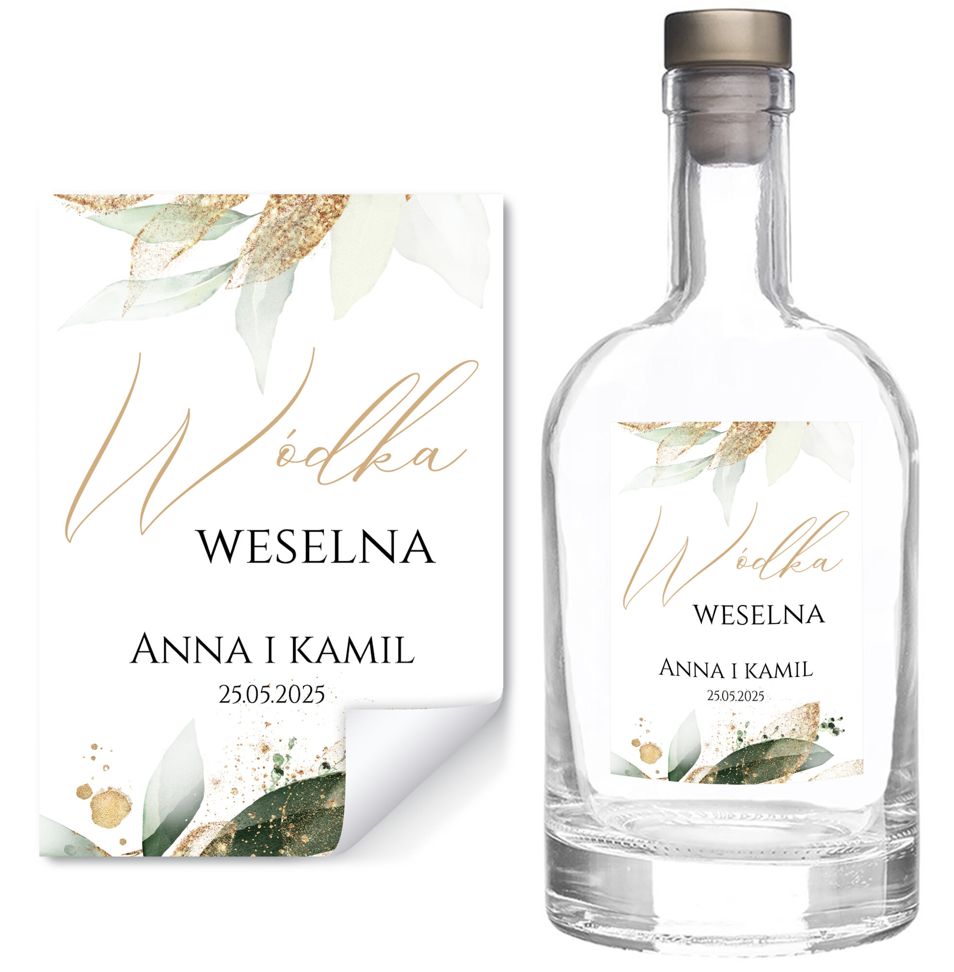 Naklejki na butelki Emilia