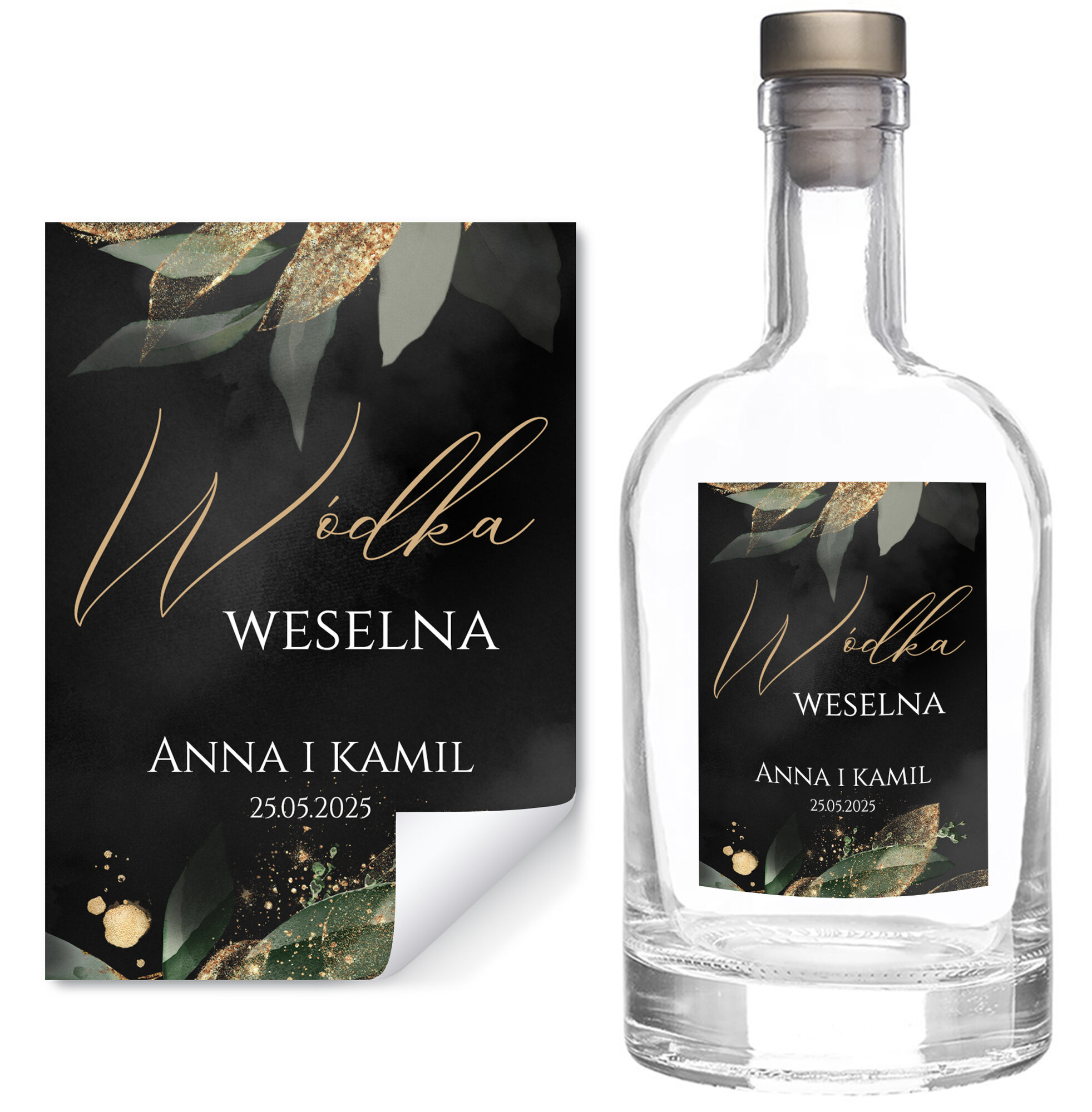 Naklejki na butelki Emilia