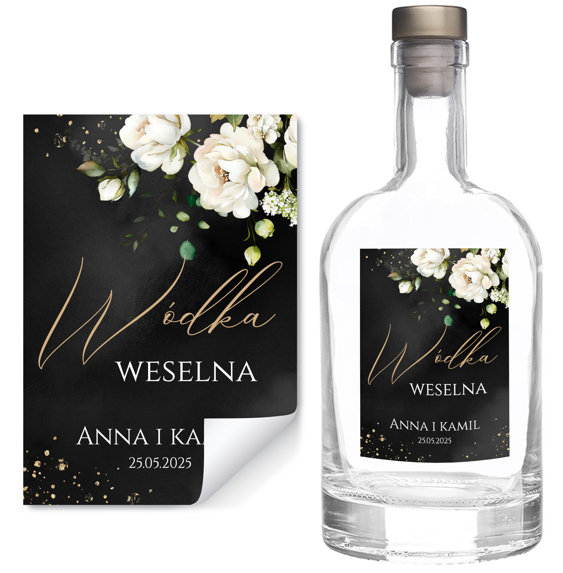 Naklejki na butelki Emilia