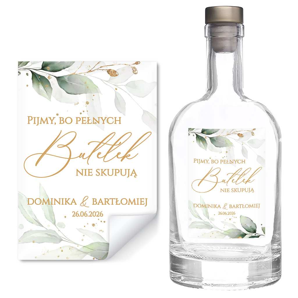 Naklejki na butelki Eukaliptus