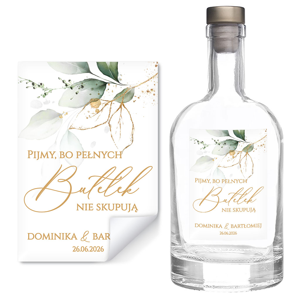 Naklejki na butelki Eukaliptus