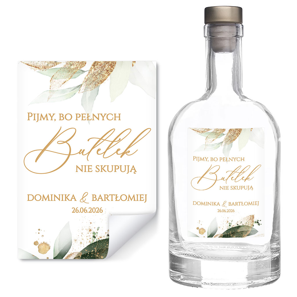 Naklejki na butelki Eukaliptus