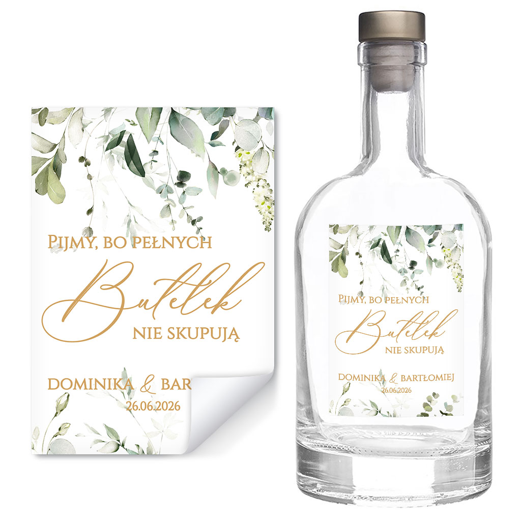 Naklejki na butelki Eukaliptus