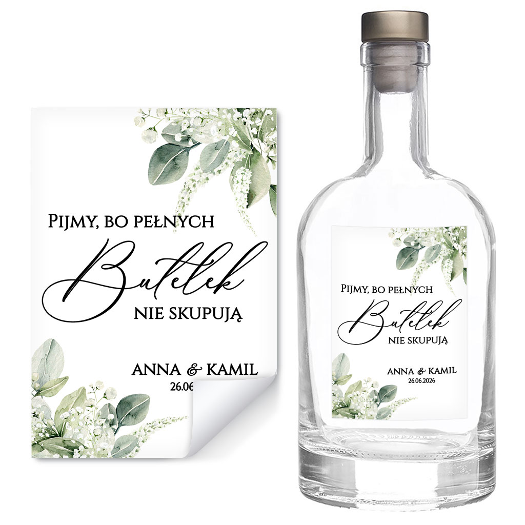 Naklejki na butelki Gipsówka