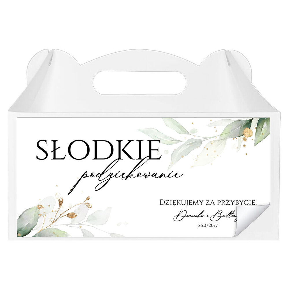 Naklejki na pudełka na ciasto 3 szt. - Julia