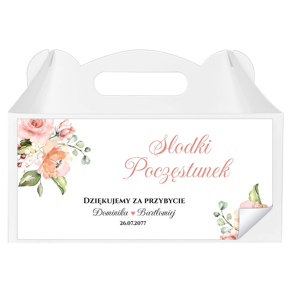 Naklejki na pudełka na ciasto 3 szt. - Julia