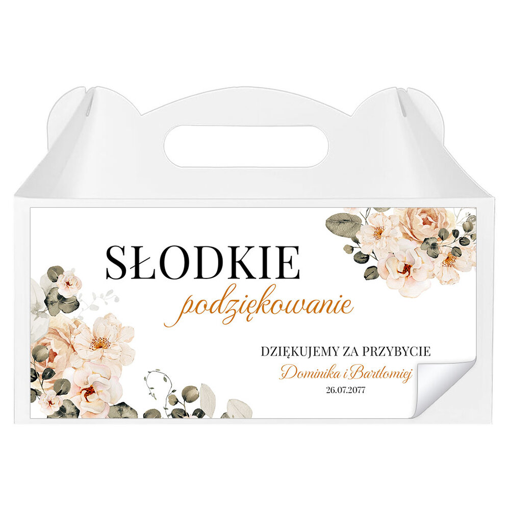 Naklejki na pudełka na ciasto 3 szt. - Milana